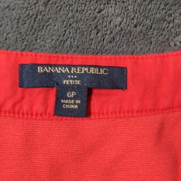 Banana Republic Cotton red midi Dress women's size 6 - Picture 3 of 11